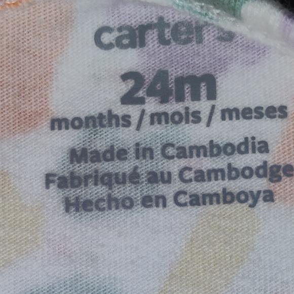 CARTER's: Baby Girl's BUTT HEART APPLIQUE Romper / Onesie - Picture 4 of 6